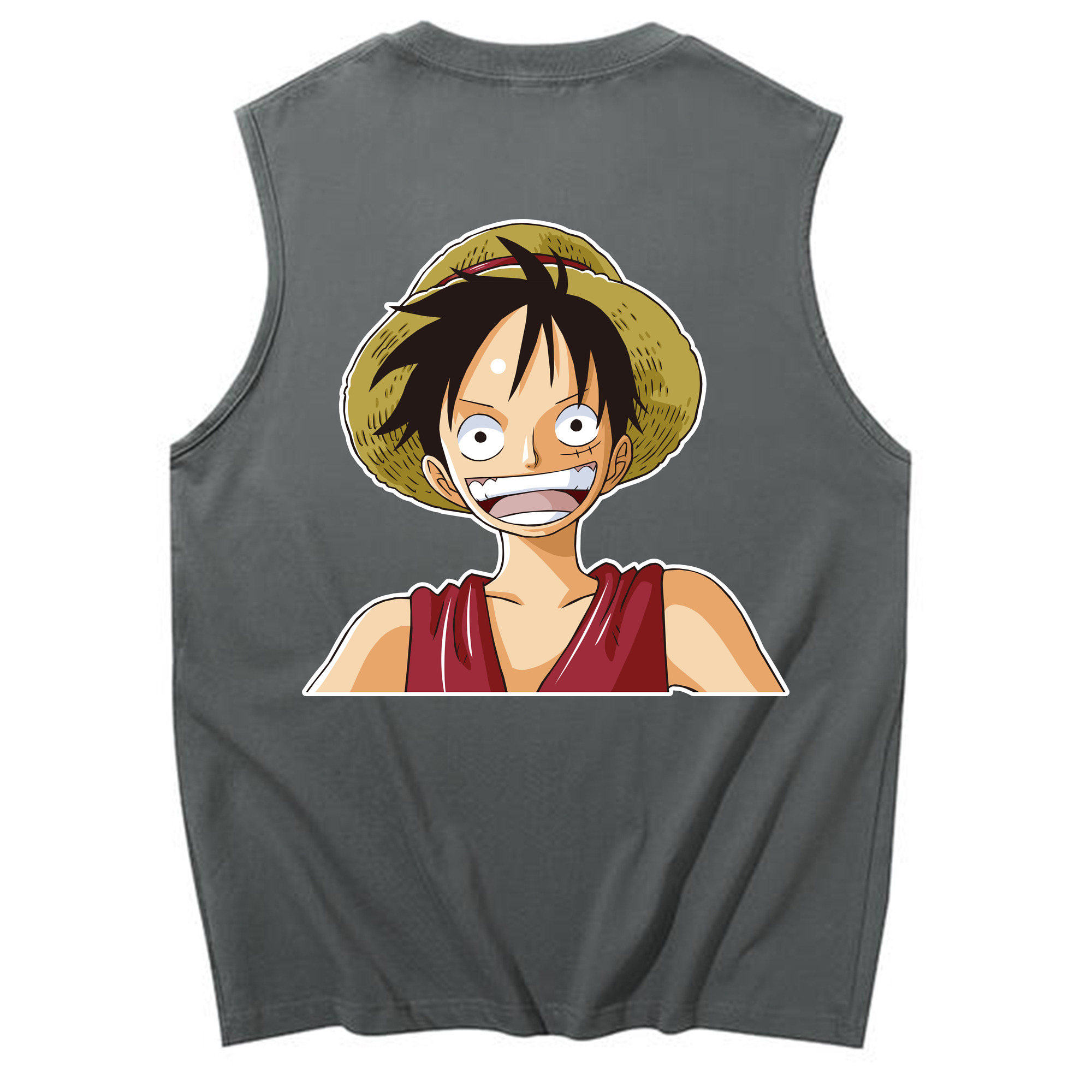 ワンピース モンキー・D・ルフィ ONE PIECE Monkey D. Luffy コットン100％タンクトップ（背面プリント）